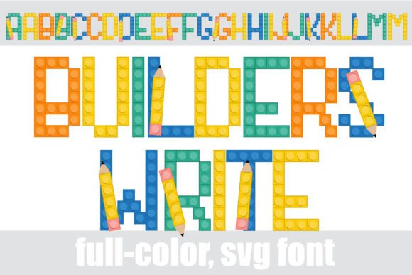 Builders Write: A Colorful Font for Creative Projects