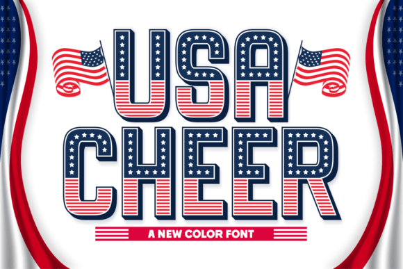 Celebrate American Spirit with the USA Cheer Typeface