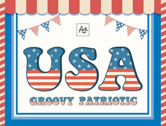 Groovy Patriotic: A Fresh Take on American Spirit in Typography