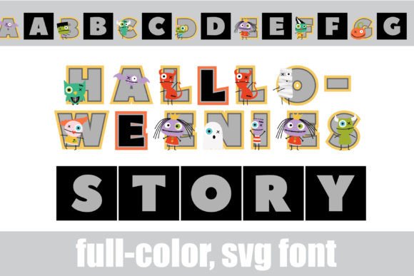 Halloweenies Story: A Playful Color Font for Creative Projects