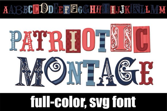 Unleash Vibrant Designs with the Patriotic Montage Font