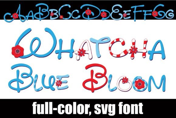 Whatcha Blue Blooms: A Colorful, Hand-Written Font with Patriot Flair